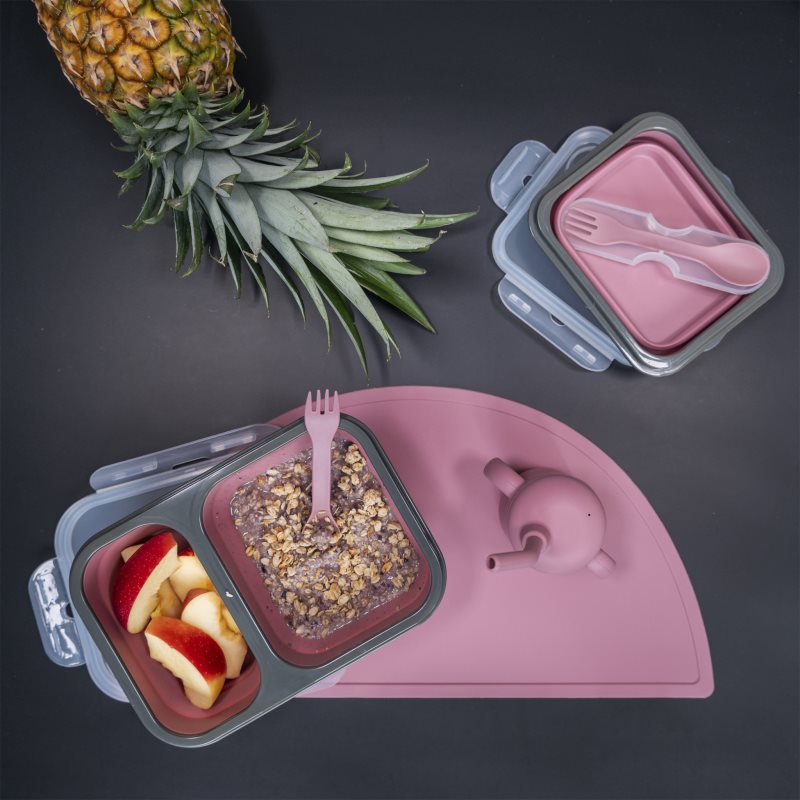 Zopa Silicone Lunch Box набір посуду Old Pink 1 кс