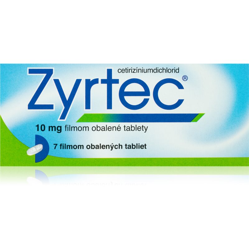 Zyrtec Zyrtec 10 mg filmom obalené tablety na zmiernenie nosových a očných príznakov alergickej nádchy a príznakov žihľavky 7 tbl