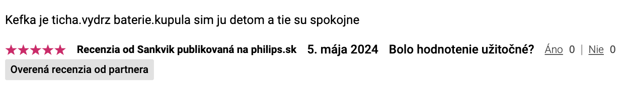 ověřená recenze od partnera