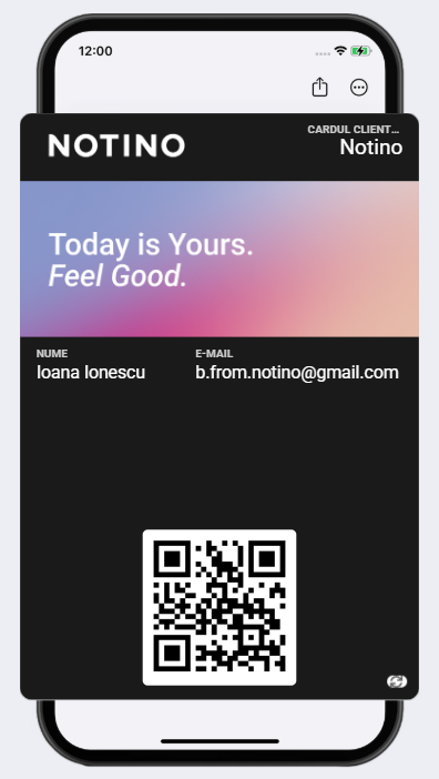 card stocat într-un portofel digital