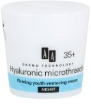 AA Cosmetics Dermo Technology Hyaluronic Microthreads omladzujúci a vyhladzujúci nočný krém 35+ AA Cosmetics Dermo Technology Hyaluronic Microthreads omladzujúci a vyhladzujúci nočný krém 35+