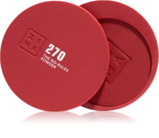 3INA The No-Rules Powder multifunkcionális smink a szemre, az ajkakra és az arcra árnyalat 270 - Garnet red, matte 8 g