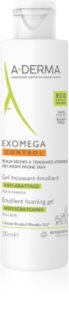 A-Derma Exomega Control Emollient Foaming gel gel moussant adoucissant pour peaux sèches à atopiques