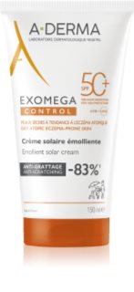 A-Derma Exomega Control Emollient Solar Cream protective cream for face and body SPF 50+ 150 ml