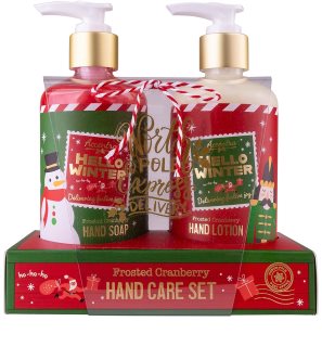 Accentra Hello Winter Frosted Cranberry Ziemassvētku dāvanu komplekts rokām ar aromātiem Frosted Cranberry