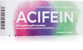 Acifein Acifein 250 mg/200 mg/50 mg tablety k léčbě mírné a středně silné bolesti 10 tbl