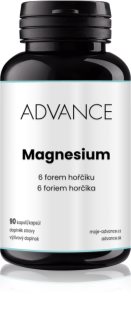 ADVANCE Magnesium kapsle pro podporu snížení míry únavy a vyčerpání, normální stav zubů, kostí a svalů 90 cps