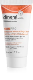 AHAVA Clineral SKINPRO nawilżający krem ochronny dla skóry wrażliwej i alergicznej SPF 50 50 ml