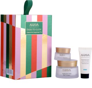 AHAVA Dare to Glow Hyaluronic Happiness Trio lahjasetti intensiiviseen kosteuttamiseen
