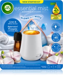 Air Wick Essential Mist Linen & White Orchid kvapų difuzorius su užpildu 1 vnt.