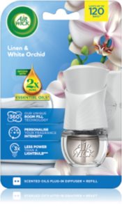 Air Wick Linen & White Orchid elektrický osvěžovač vzduchu s náplní 19 ml