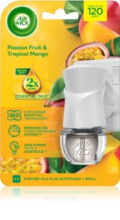 Air Wick Electric Passion Fruit & Tropical Mango elektrický osvěžovač vzduchu s náplní 199 ml
