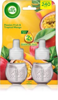 Air Wick Passion Fruit & Tropical Mango ανταλλακτικό ηλεκτρικών διαχυτών 2x19 ml
