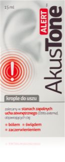 AkusTone Alert krople do uszu do stosowania w przypadku ostrego zapalenia ucha środkowego 15 ml