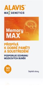 Alavis Max Genetics Memory Max kapsle pro podporu paměti a koncentrace 30 cps