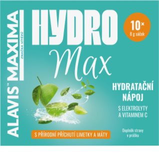 Alavis Maxima HydroMax rehydratační elektrolytový nápoj s vitaminem C příchuť Lime & Mint 10x8 g