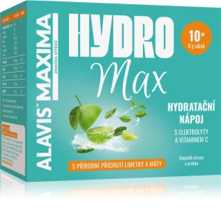 Alavis Maxima HydroMax rehydratační elektrolytový nápoj s vitaminem C příchuť Lime & Mint 10x8 g