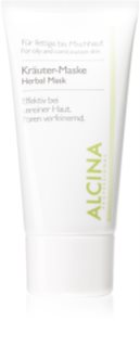 Alcina For Oily Skin Kräutermaske gegen ein glänzendes Gesicht und erweiterte Poren 50 ml