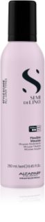Alfaparf Milano Semi di Lino Style&Care Flexible Mousse Heat Protectant Styling Foam for Volume and Hold for natural hold and shine with UV filter 250 ml