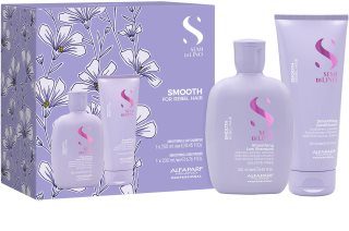 Alfaparf Milano Semi di Lino Smooth Kit ensemble pour cheveux indisciplinés et frisottis