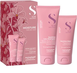 Alfaparf Milano Semi di Lino Moisture Minisize Kit Kit de voyage pour une hydratation intense