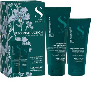 Alfaparf Milano Semi di Lino Reconstruction Minisize Kit Kit de voyage pour cheveux abîmés