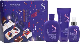 Alfaparf Milano Semi di Lino Blonde Holiday Kit Geschenkset für blondes und meliertes Haar 3 St.