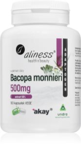 Aliness Bacopa monnieri (Brahmi) 50% (500mg) kapsułki dla poprawy koncentracji i pamięci 100 caps.