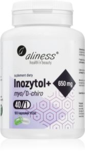 Aliness Inositol (myo/D-chiro) 650mg + B6 kapsułki dla kobiet planujących ciążę 100 caps.
