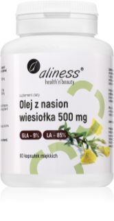 Aliness Olej z nasion wiesiołka 9%/85% 500 mg kapsułki miękkie do wsparcia równowagi hormonalnej 90 caps.