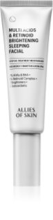 Allies of Skin Multi Acids & Retinoid Brightening Sleeping Facial radiance mask for the face 48 ml