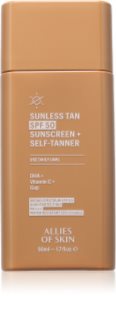 Allies of Skin Sunless Tan SPF 50 Sunscreen + Self-Tanner Sonnencreme mit Selbstbräunungseffekt SPF 50 50 ml