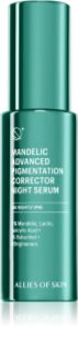 Allies of Skin Mandelic & Peptides Advanced Pigmentation Corrector Night Serum noční sérum pro jednotný tón pleti 30 ml