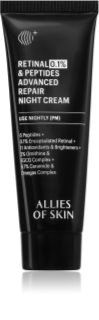 Allies of Skin 0.1% Retinal & Peptides Advanced Repair Night Cream revitalisierende Nachtcreme