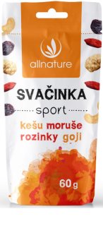 Allnature Svačinka Sport směs ořechů a sušených plodů 60 g