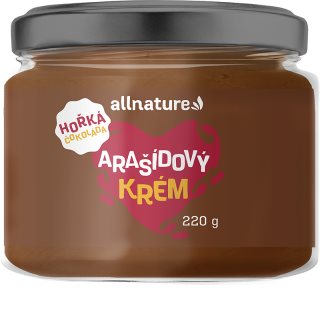 Allnature Arašídový krém s hořkou čokoládou ořechová pomazánka s čokoládou