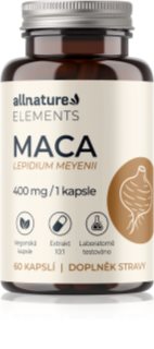 Allnature Elements Maca kapsuly na udržanie energie a kognitívnej výkonnosti 60 cps