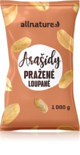 Allnature Arašidy pražené lúpané nesolené orechy pražené 1000 g