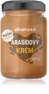 Allnature Arašídový krém s mléčnou čokoládou ořechová pomazánka s čokoládou