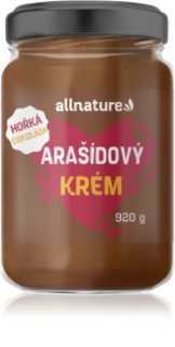 Allnature Arašídový krém s hořkou čokoládou ořechová pomazánka s čokoládou