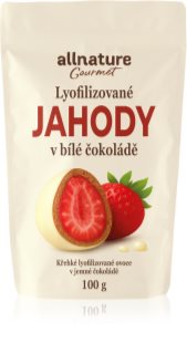 Allnature Jahody mrazem sušené v bílé čokoládě mrazem sušené ovoce v čokoládě 100 g