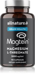 Allnature Magtein® Magnesium L-Threonate kapsle pro podporu normální činnosti nervové soustavy, svalů, zubů a snížení míry únavy 90 cps