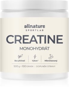 Allnature Sportlab Creatine monohydrát prášek pro podporu tvorby svalové hmoty