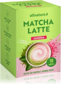 Allnature Matcha Latte Jahoda prášek pro přípravu nápoje