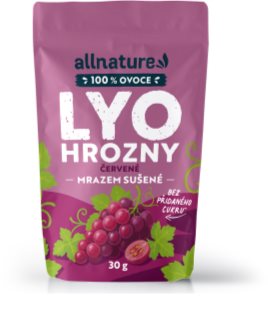 Allnature Hroznové víno červené sušené mrazem mrazem sušené ovoce 30 g