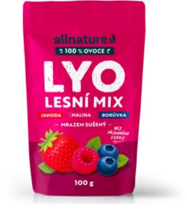 Allnature Lyo Mix lesní – jahoda, malina, borůvka mrazem sušené ovoce 100 g
