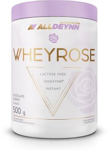 Allnutrition Alldeynn Wheyrose Molkenprotein mit Verdauungsenzymen Geschmack Chocolate Cherry 500 g