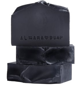 Almara Soap Natural Black As My Soul jabón natural en barra para pieles grasas y problemáticas 90 g
