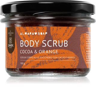 Almara Soap Body Scrub scrub corpo allo zucchero per la cellulite con profumazione Cocoa & Orange 180 g