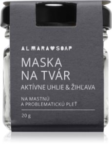 Almara Soap Face mască pentru față pentru ten gras si problematic charcoal & nettle 20 g